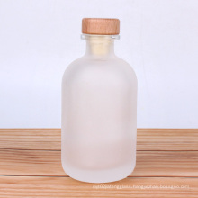 Frosted 250ml glass wine bottle Vodka bottle with cork sealing type